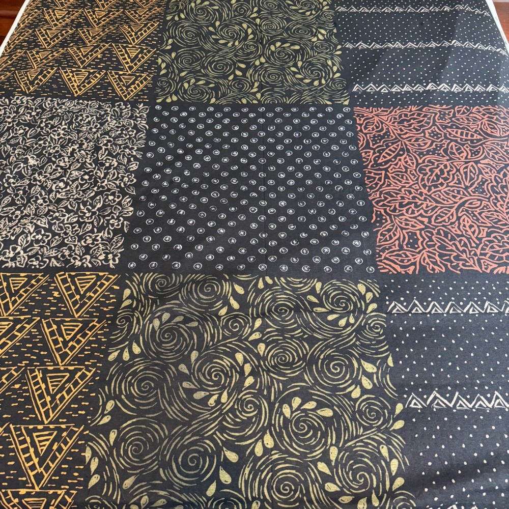 JBJ Fabrics Inc 54622 Patchwork Tribal Geometric Cotton Fabric 2 Pieces 5 Yards